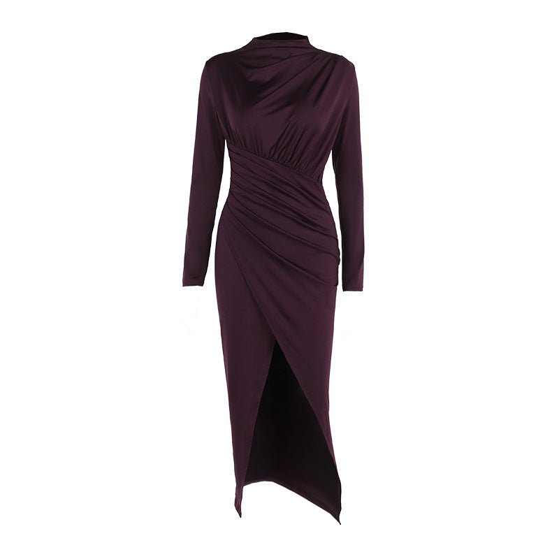 Dames Élégante Robe Maxi Longue À Fente Chic und Stil