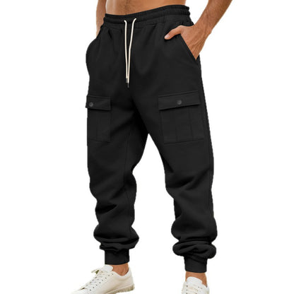 Men's Cargo Jogging Pants with Elastic Waistband and Functional Pockets Chic and Style