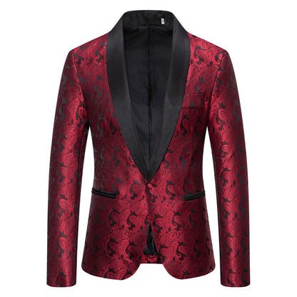 Elegant tuxedo blazer for men with luxurious paisley pattern Chic and Style