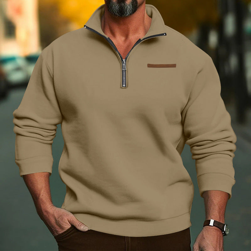 Pull sportif pour hommes avec demi-zip et tissu de haute qualité Chic und Stil