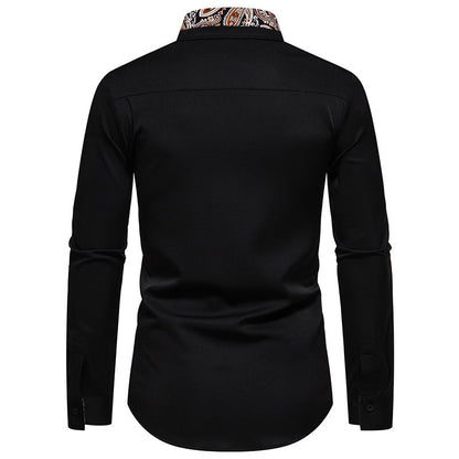 Chemise à manches longues classique pour hommes avec un motif paisley moderne Chic und Stil