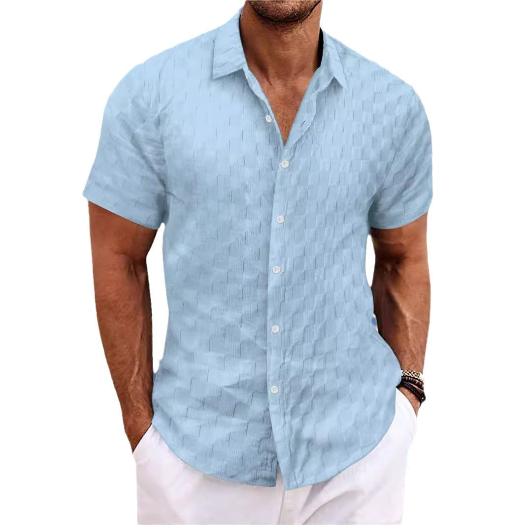 Chemise de loisirs à manches courtes structurée pour hommes Chic und Stil