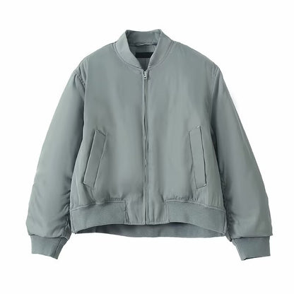 Veste bomber sportives pour femmes avec col montant et poches latérales confortables Chic & Stil