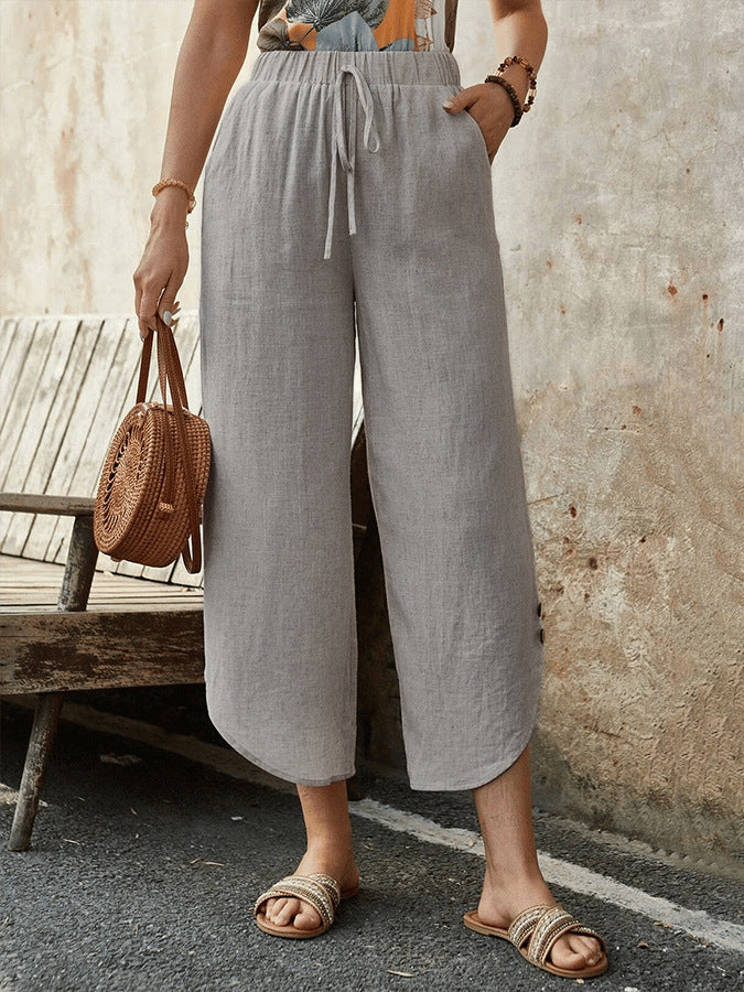 Wide linen pants for ladies Chic and Style