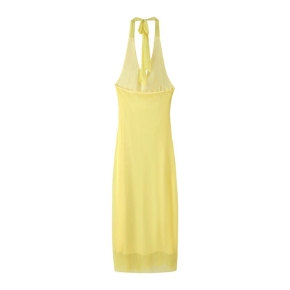 Robe maxi femme avec design volant volumineux Chic und Stil