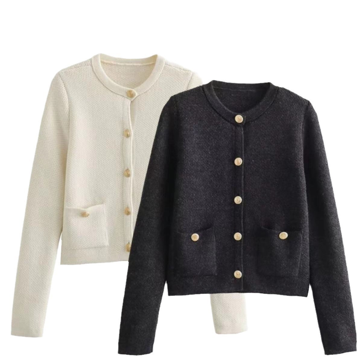 Dame cardigan avec boutons décoratifs et poches Chic und Stil