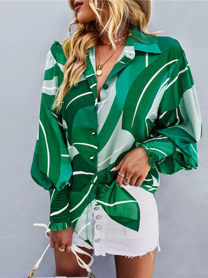 Chemise à carreaux oversize pour femmes avec détails de volants Chic und Stil