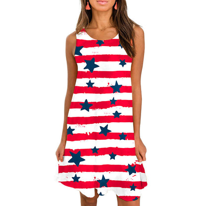 Femmes Robe A-ligne Patriotique Chic und Stil