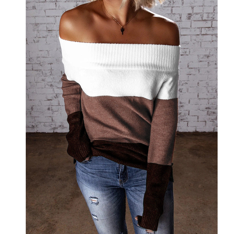 Dames Off-Shoulder Pull Chic und Stil