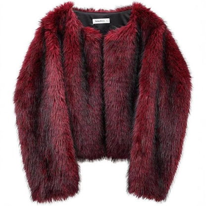 Ladies Padded Faux Fur Jacket Chic and Style