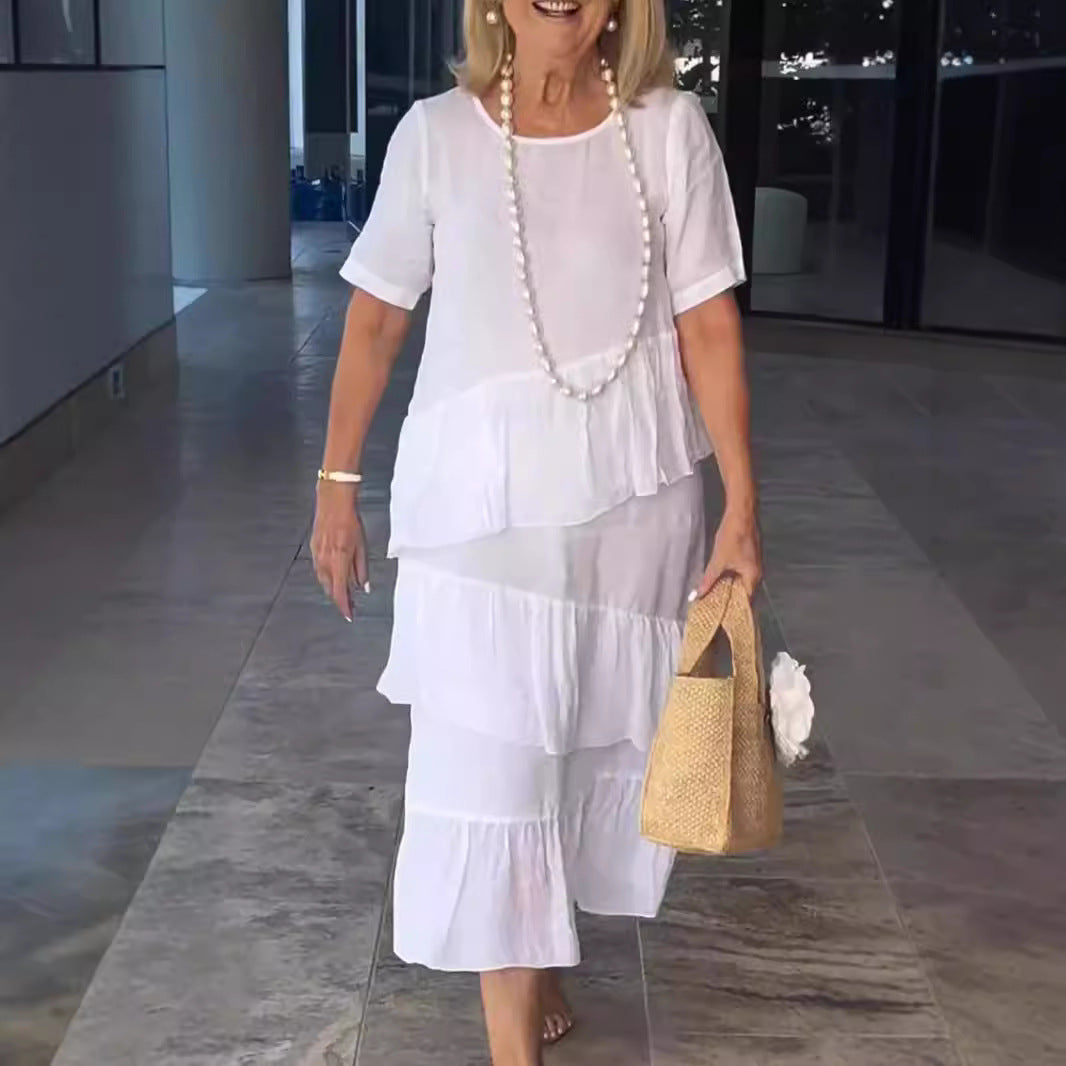 Robe d'été décontractée pour femmes avec un ourlet flottant Chic und Stil