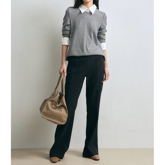 Pull superposé pour femmes avec col contrasté Chic und Stil