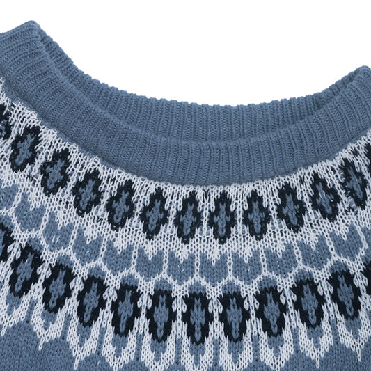 Pull en tricot pour femmes avec motif scandinave et coupe généreuse Chic und Stil