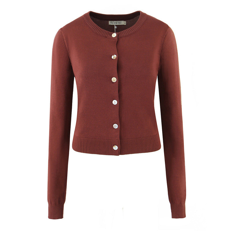 Dames cardigan durable avec fermeture à boutons et encolure ronde Chic und Stil