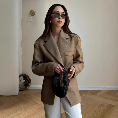 Dames Élégant Blazer Oversize Chic und Stil