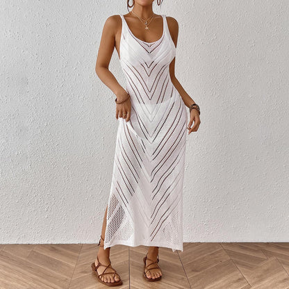 Dames Robe Maxi Tricot Léger Chic und Stil