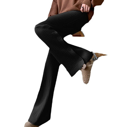 Pleated palazzo pants for women with button details Chic and Style