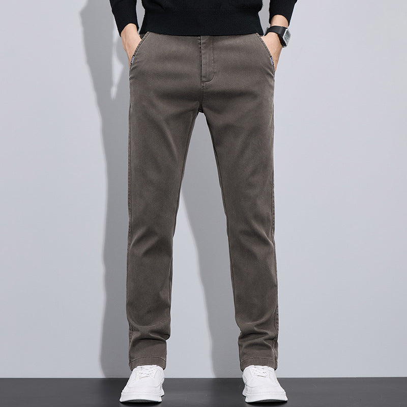 Elegant chino pants for men with slim-fit cut and versatile pockets Chic and Style