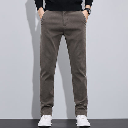 Elegant chino pants for men with slim-fit cut and versatile pockets Chic and Style