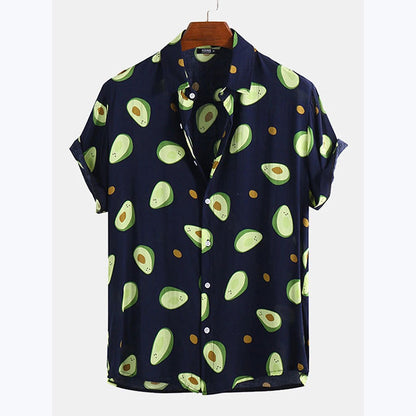 Chemise à manches courtes pour hommes avec motif avocat frais Chic und Stil