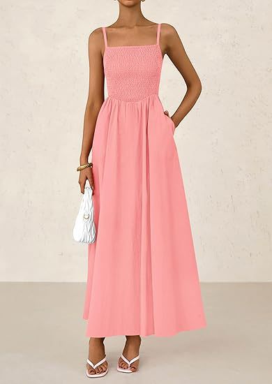 Robe maxi pour femmes avec haut élastique et jupe fluide Chic und Stil