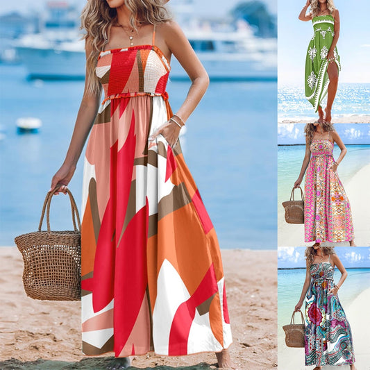 Robe maxi de soleil bohéme pour femmes Chic und Stil