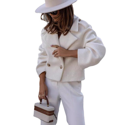 Women Fashion Cropped Jacket in High-Quality Fabric Chic and Style