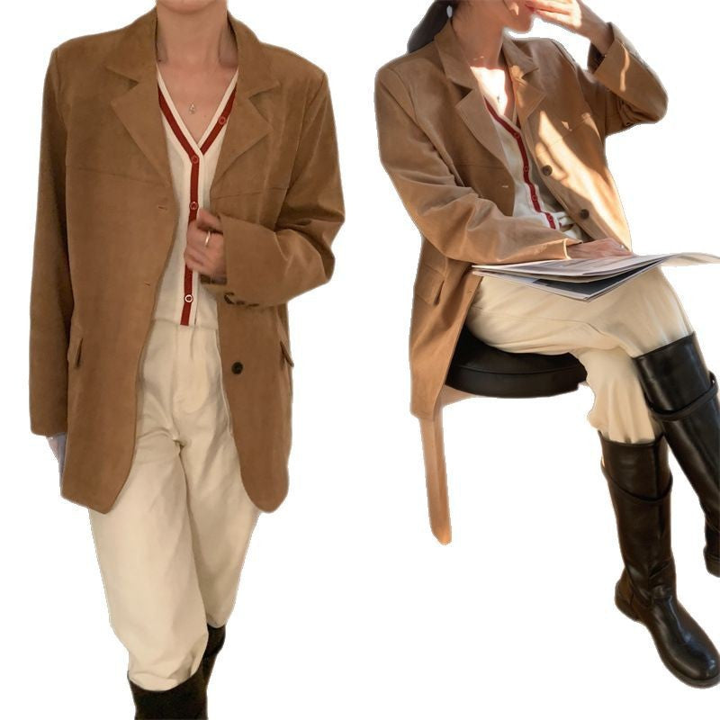 Dames élégante et confortable veste en daim Chic und Stil