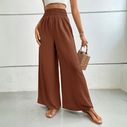 Wide summer pants for women with elastic waistband Chic und Stil