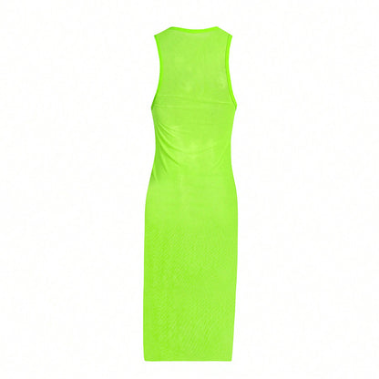 Femmes Robe Maxi Sans Manches Raffung Chic und Stil