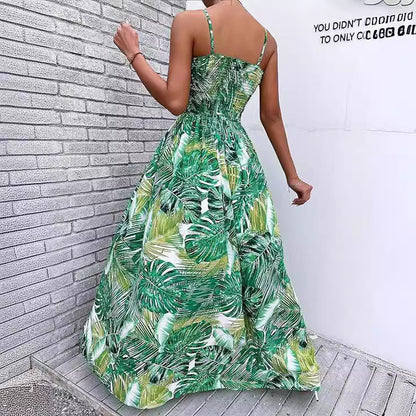 Robe maxi femme avec bretelles spaghetti ajustables Chic und Stil