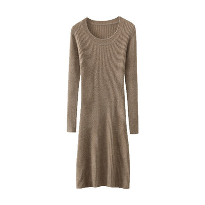 Robe en tricot pour femmes avec une fine structure côtelée et une coupe cintrée Chic und Stil