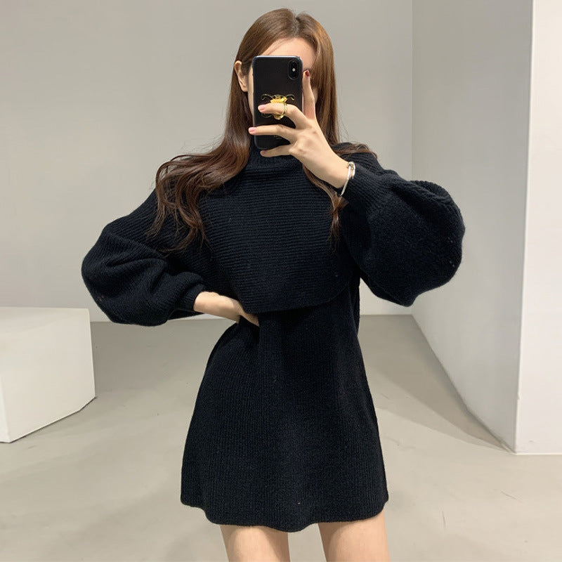 Robe en tricot élégante pour dames avec des manches volumineuses et une coupe confortable Chic und Stil