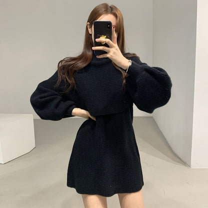 Robe en tricot élégante pour dames avec des manches volumineuses et une coupe confortable Chic und Stil