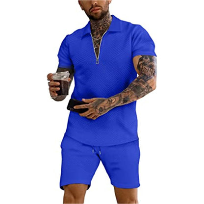 Costume décontracté à col zippé structuré pour hommes Chic und Stil