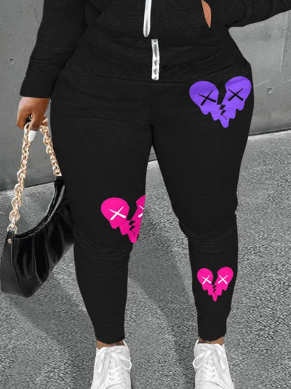 Ladies Comfortable Jogging Pants with Creative Heart Patterns Chic and Style