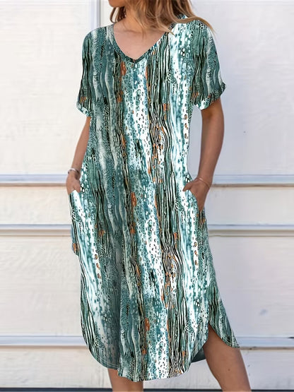Robe de plage pour dames avec coupe généreuse et poches latérales Chic und Stil