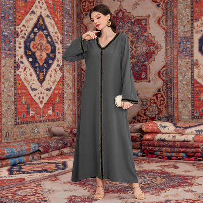 Dames Robe Maxi Décorative Chic und Stil
