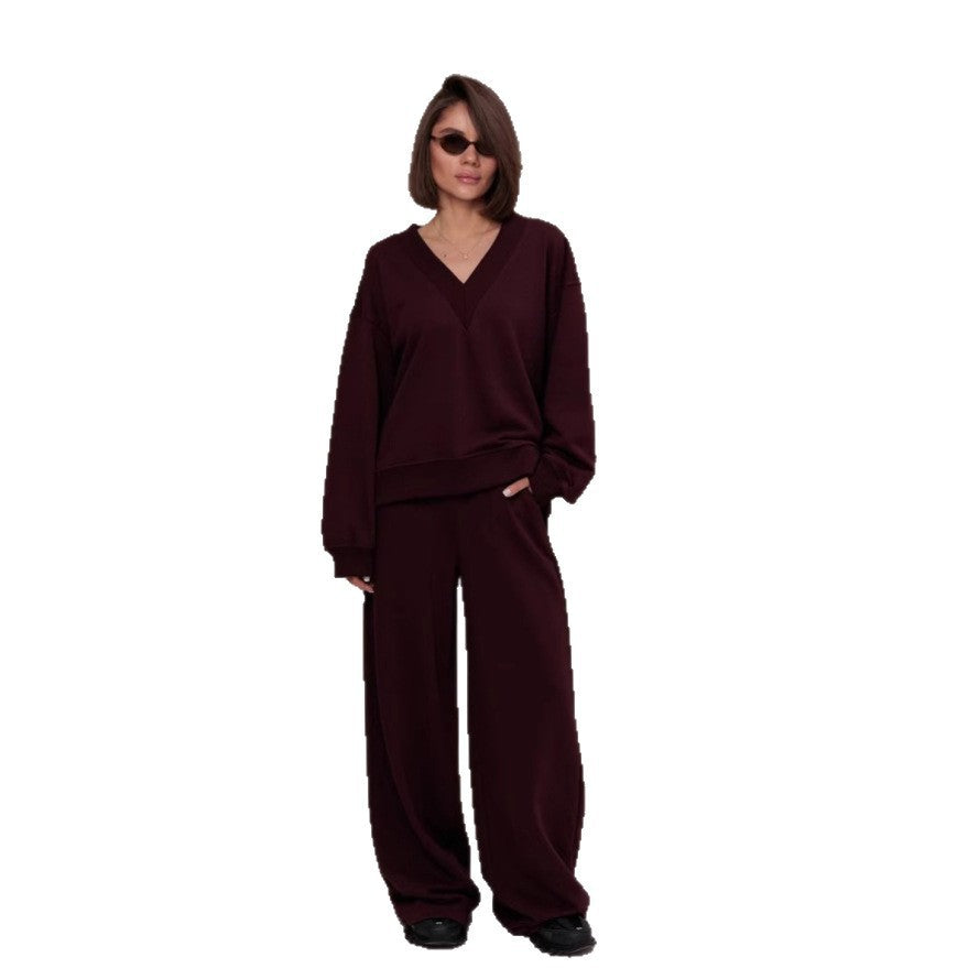 Femme Pull décontracté à col en V Chic und Stil
