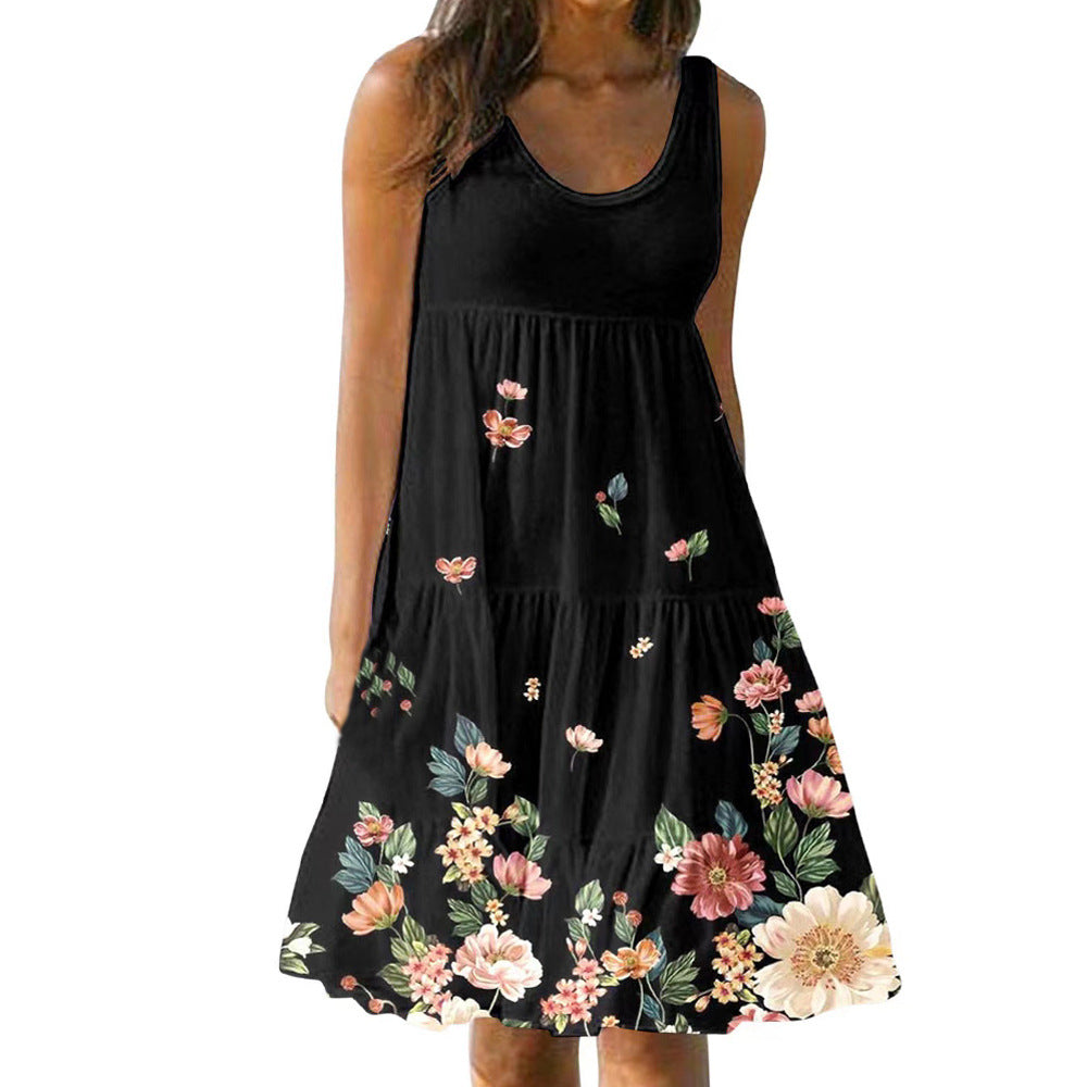 Dames Robe A-Lignes Florale Fluide Chic und Stil