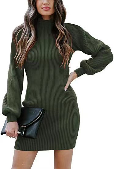 Robe en tricot pour femmes au design côtelé moderne Chic und Stil