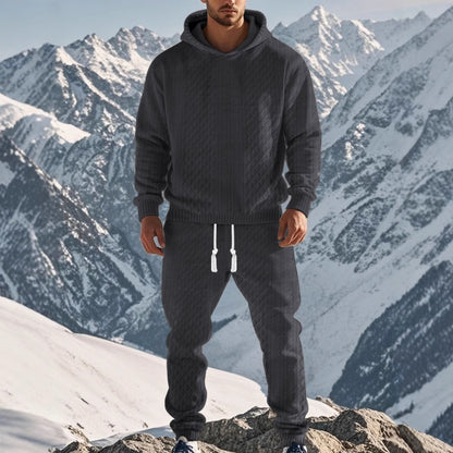 Chic and Style textured design men's hoodie and jogger pants set