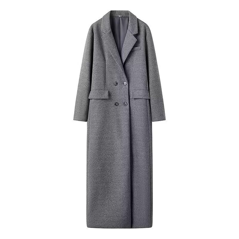 Dames élégante manteau max avec double boutonnage Chic und Stil