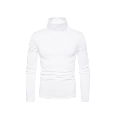 Hommes Haut de gamme Haut à col roulé en matériau élastique Chic und Stil