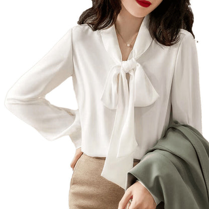 Dames Élégante blouse à nœud Chic und Stil
