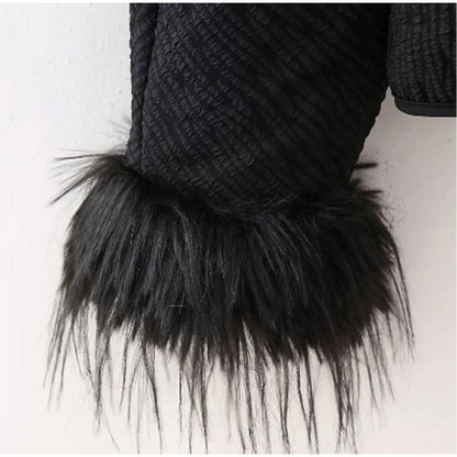 Dames élégante veste avec des manches en fausse fourrure élaborées Chic und Stil