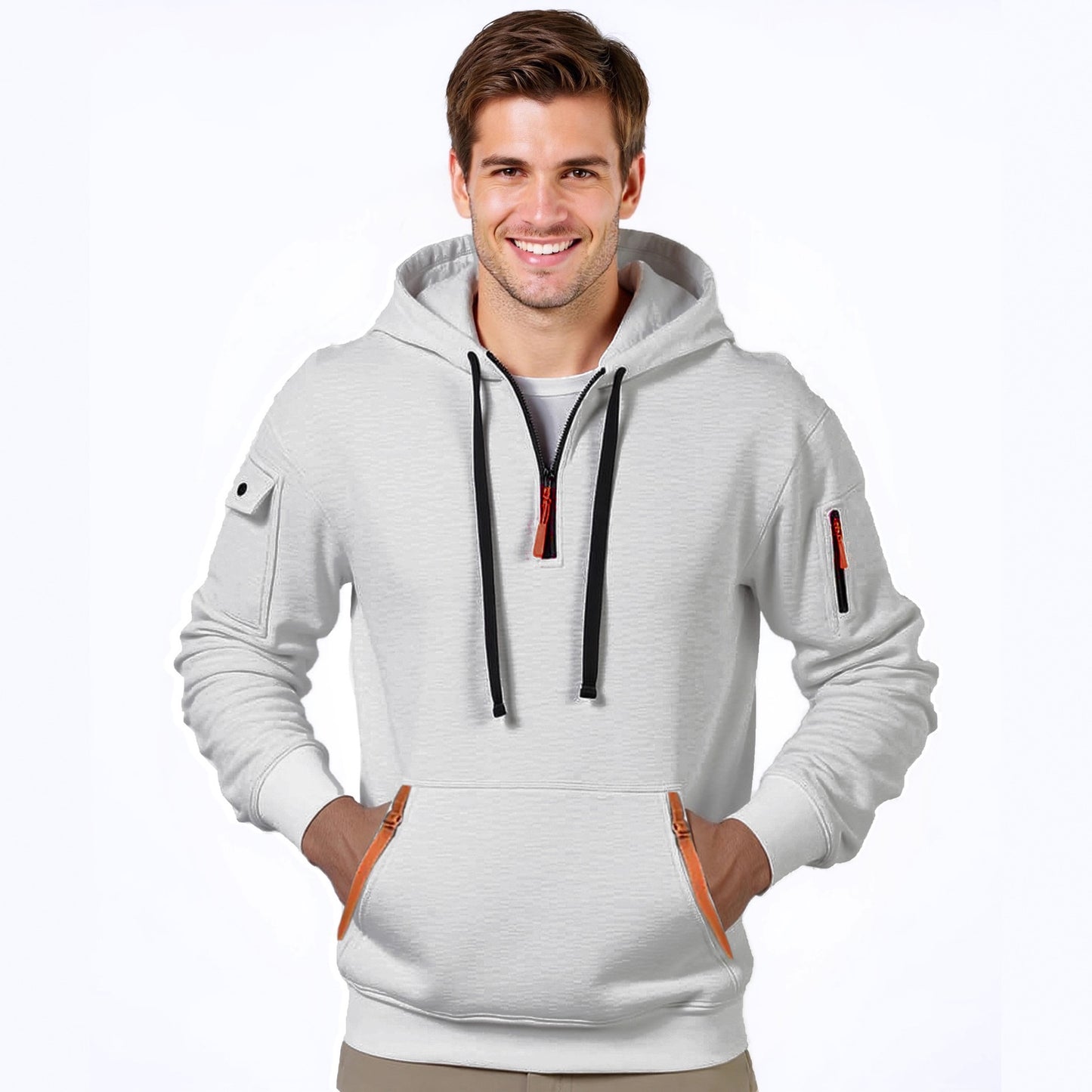 Pull à capuche pour hommes à la mode avec une solution de poche innovante Chic und Stil