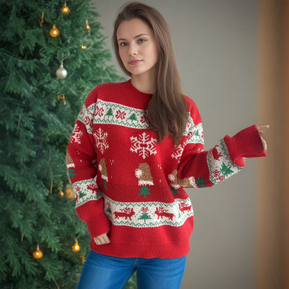 Pull femme de Noël avec motifs festifs et tricot doux Chic und Stil