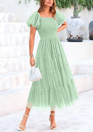 Robe maxi femme avec des manches volumineuses et une conception sans épaules Chic und Stil