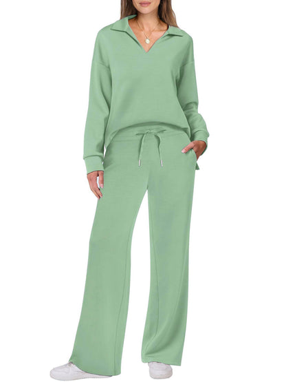 Ensemble décontracté pour femmes composé d'un pull oversized et d'un pantalon de jogging large Chic und Stil